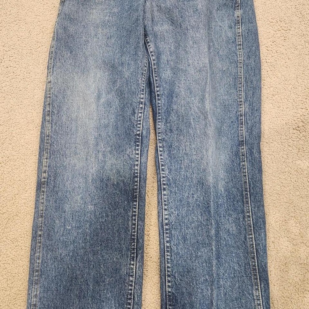 Vintage 80s LL‎ Bean West Branch Carpenter Jeans Denim Button Fly  34x31 USA